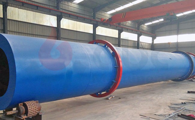 Rotary drum dryer for sludge drying